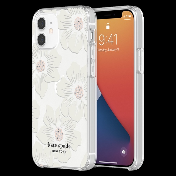 Kate Spade - Hardshell Case for Apple iPhone 12 Mini - Hollyhock Floral - Picture 1 of 5